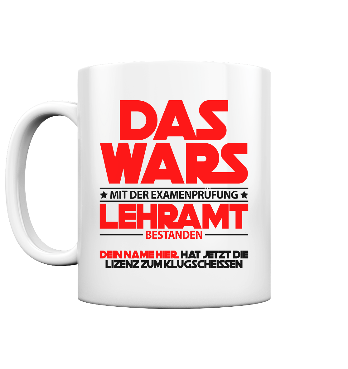 Referendariat Lehramt bestanden | Geschenk Tasse rot 2