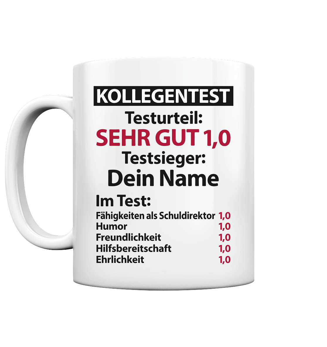 Abschiedsgeschenk für Schuldirektor Geschenk  - Witzige Namens Tasse