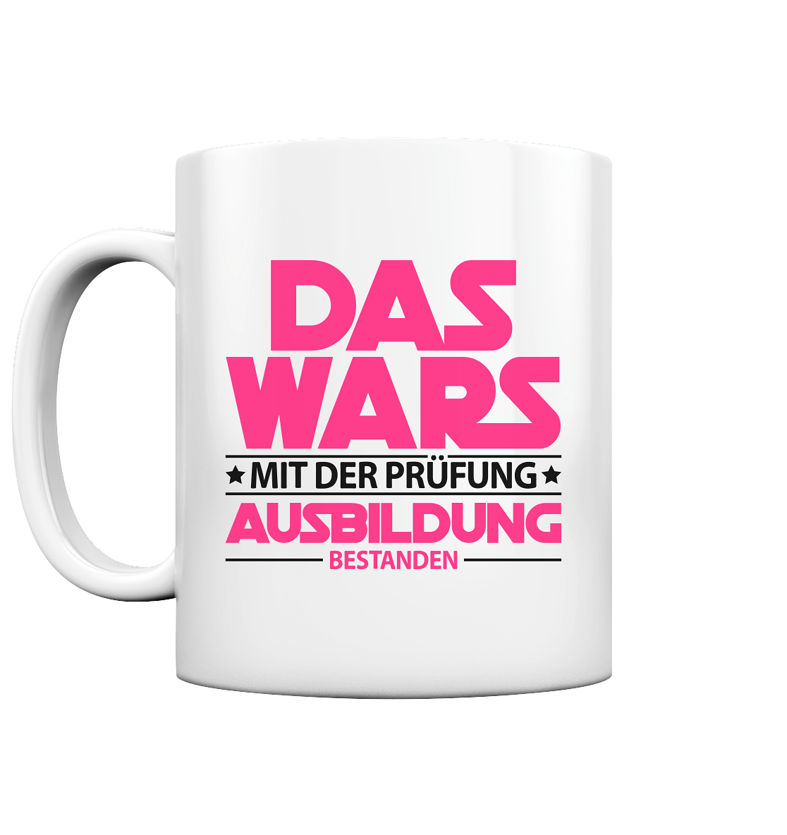 Ausbildungsabschluss Geschenk | Glückwünsche Tasse pink