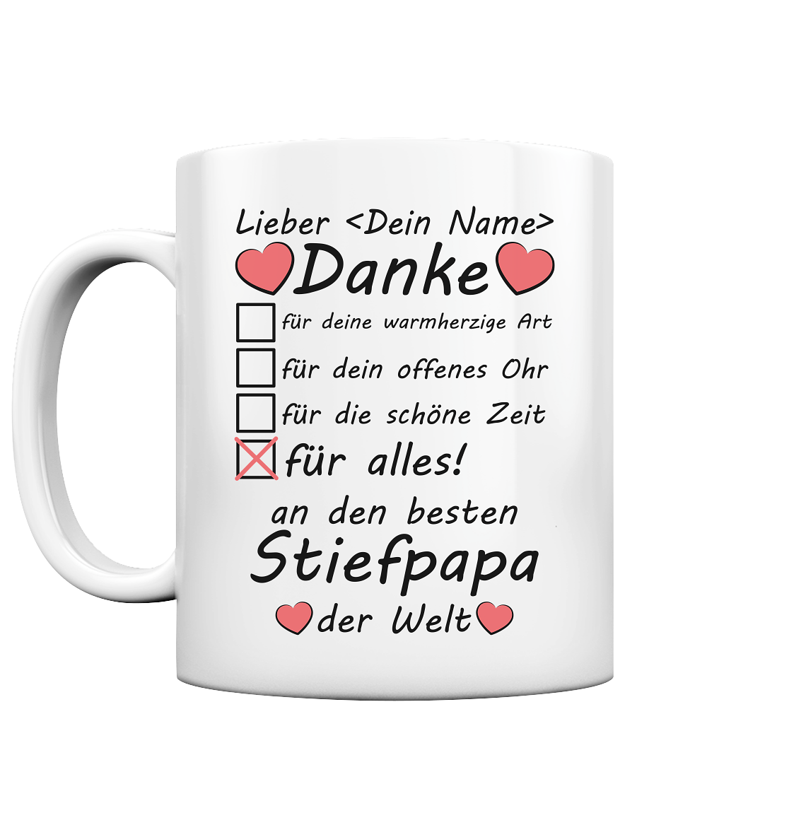 Stiefpapa Danke sagen | Geschenk zum Vatertag Tasse