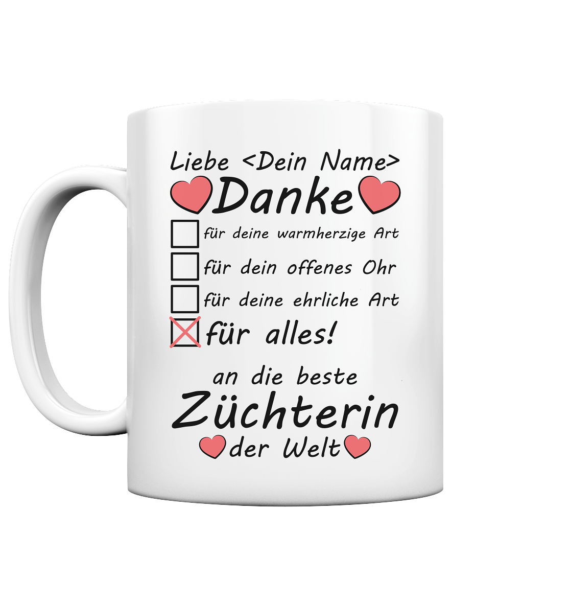 Dankeschön Züchterin Tasse | Individuelles Geschenk