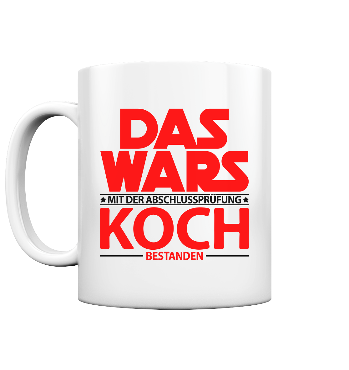 Geschenk zur bestandenen Gesellenprüfung Prüfung Koch Tasse