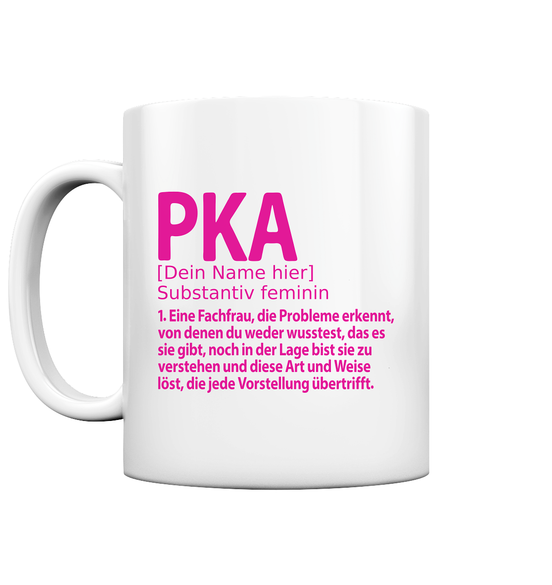 PKA Geschenk zum Abschied - Tasse Definition Personalisiert 