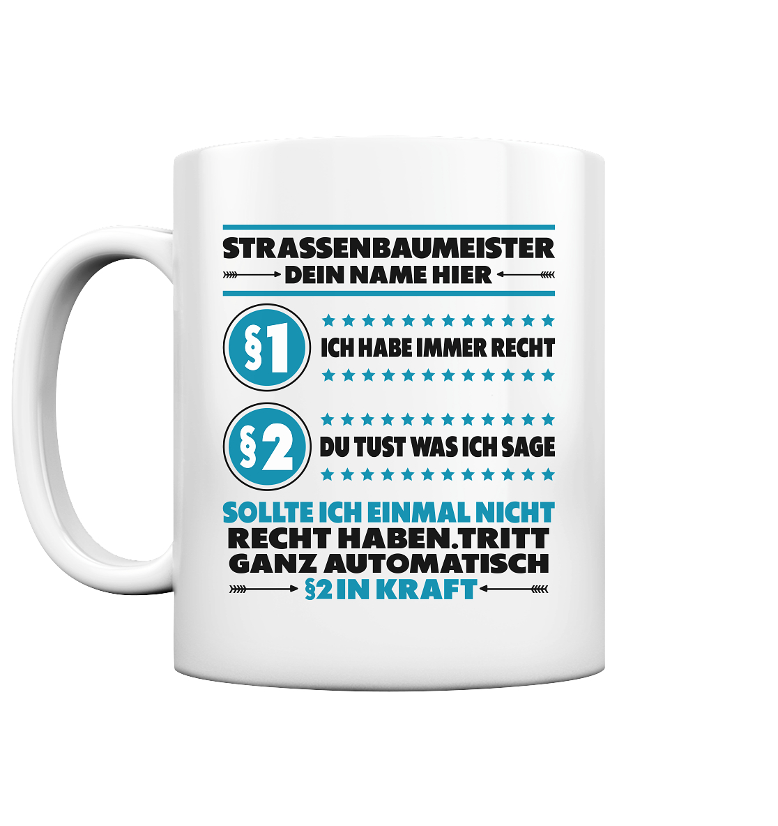 Straßenbaumeister | Geschenk | Personalisierbar Tasse 2