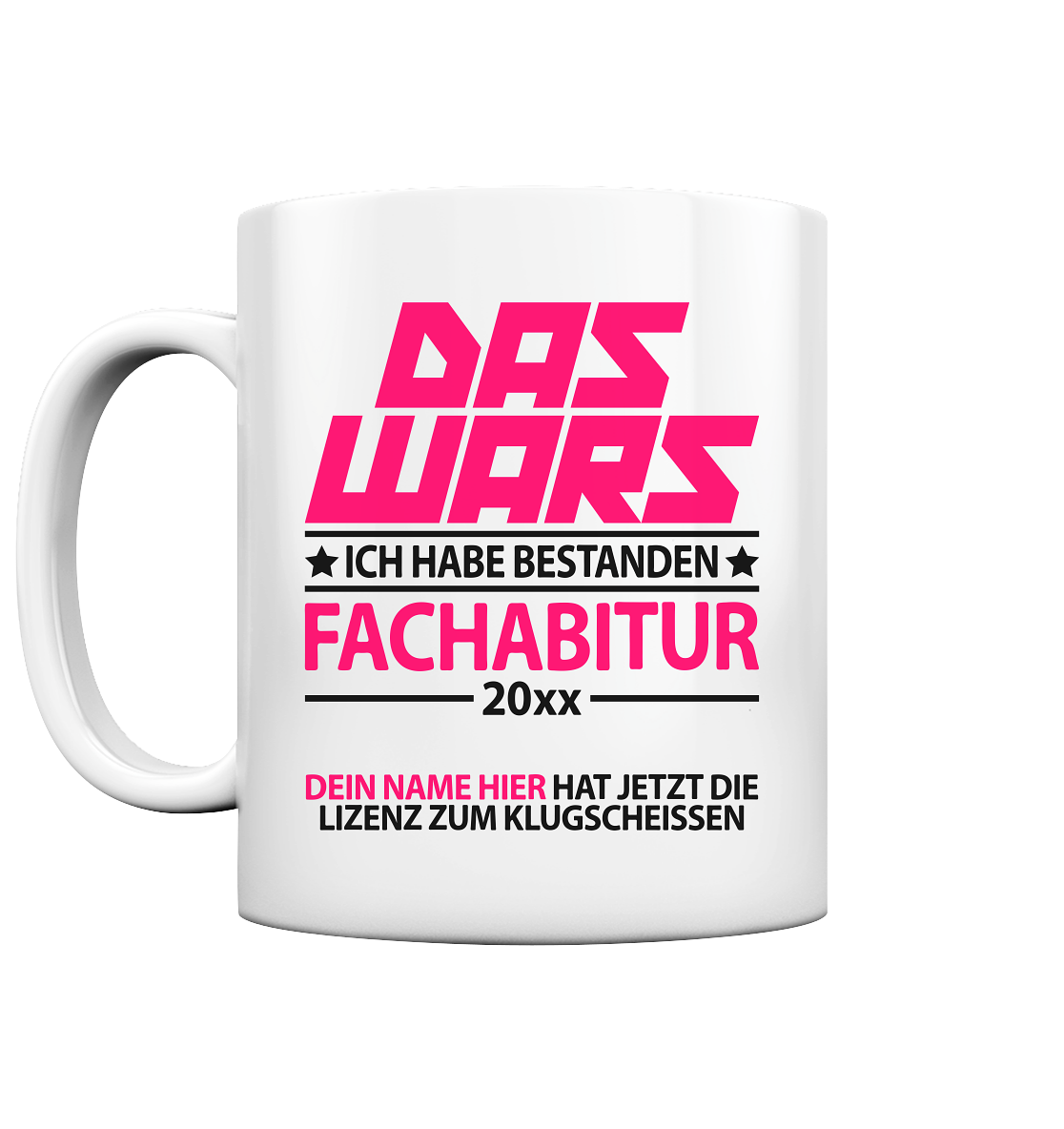 Fachabitur Abschluss Tasse Geschenk Personalisiert mit Namen
