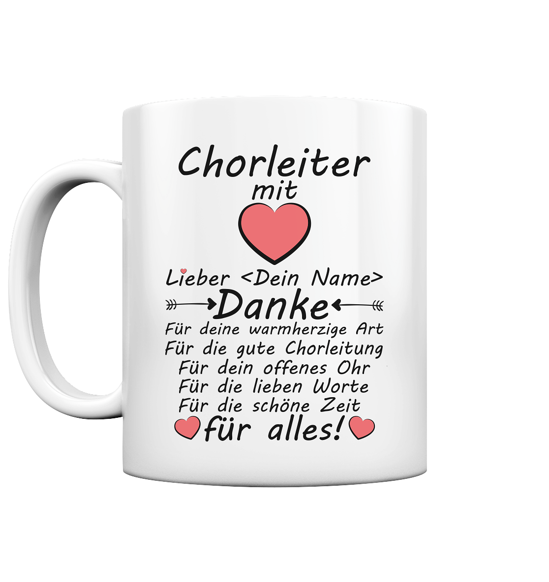 Danke sagen Dankeschön Geschenk Chorleiter - Chorleitung Tasse