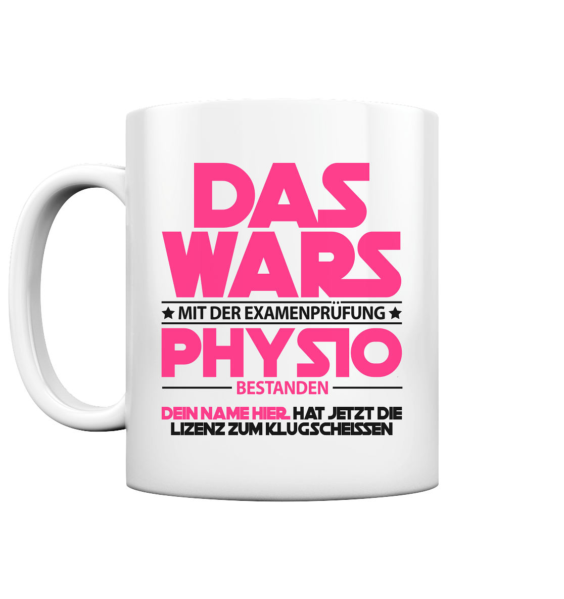  Physio Prüfung bestanden | Physiotherapeut Geschenk Tasse pink