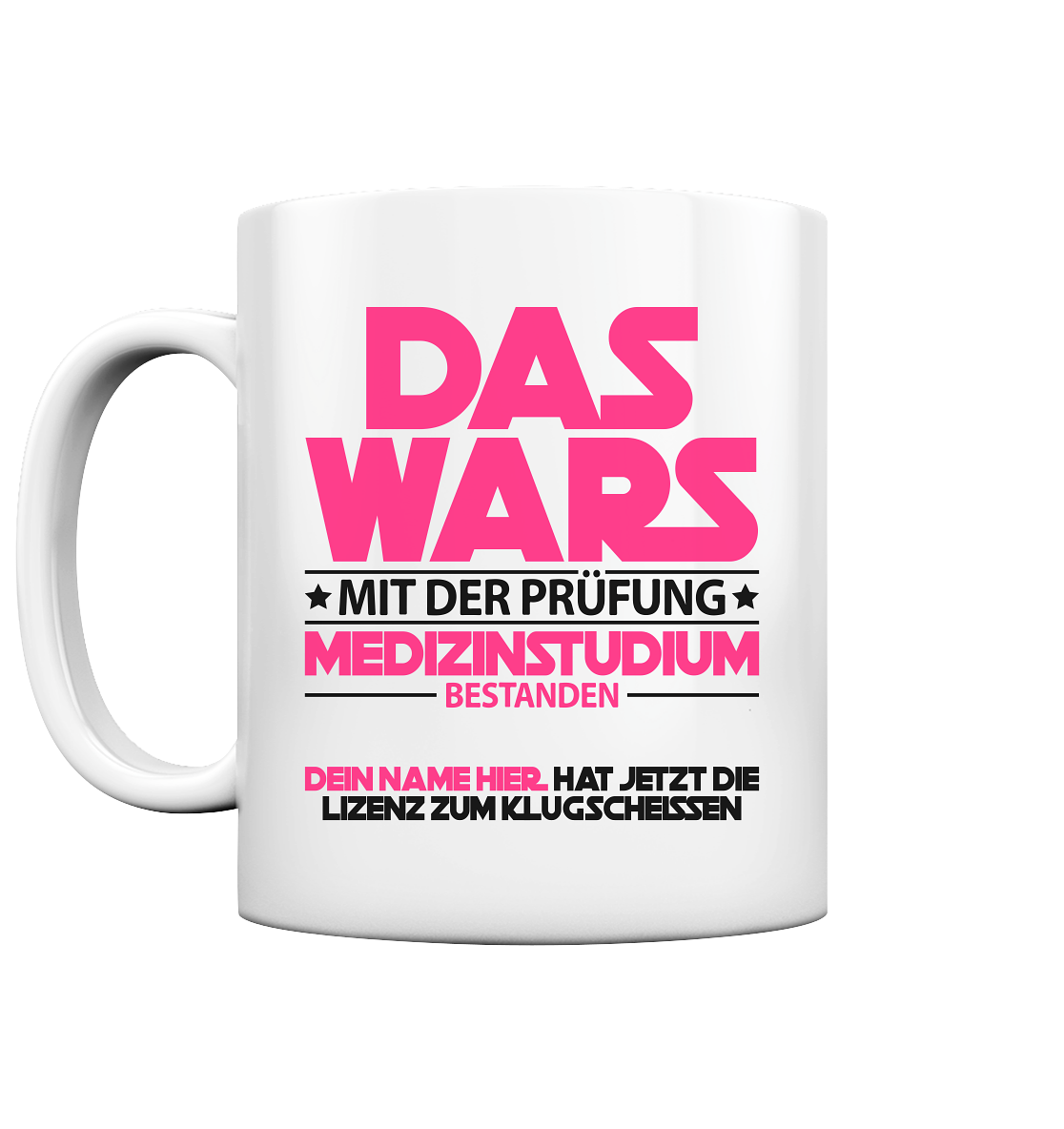 Abgeschlossenes Medizinstudium | Geschenk Tasse  pink