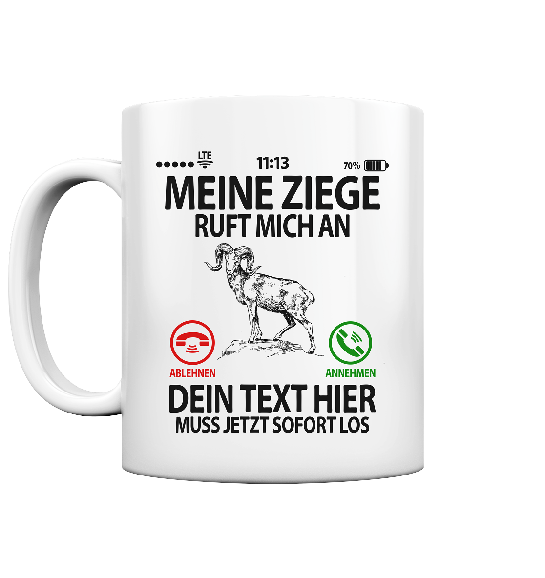 Ziegenfreunde Geschenk - Lustige Tasse mit Spruch 2