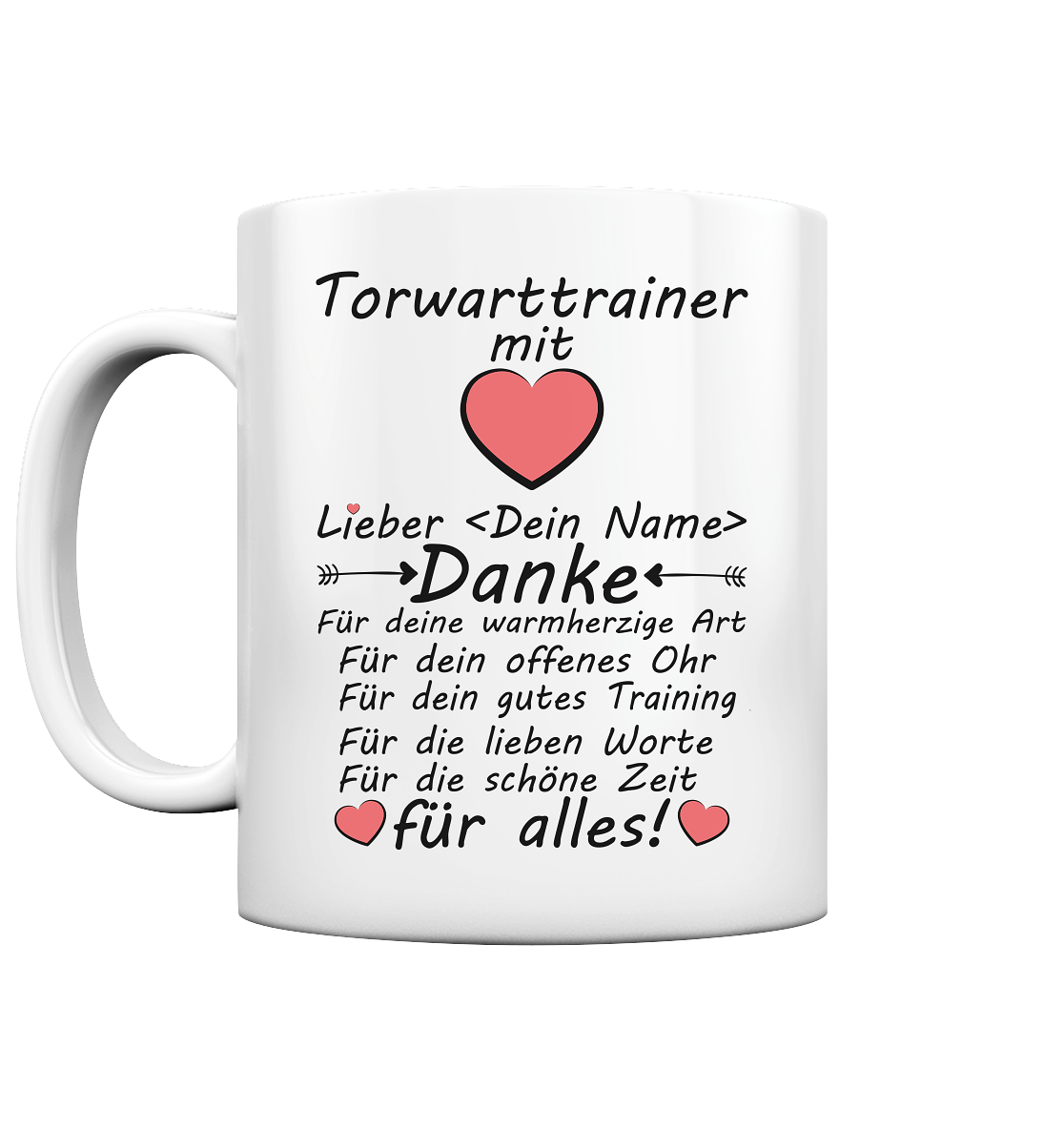 Torwarttrainer Geschenk | Danke für Alles Tasse 2