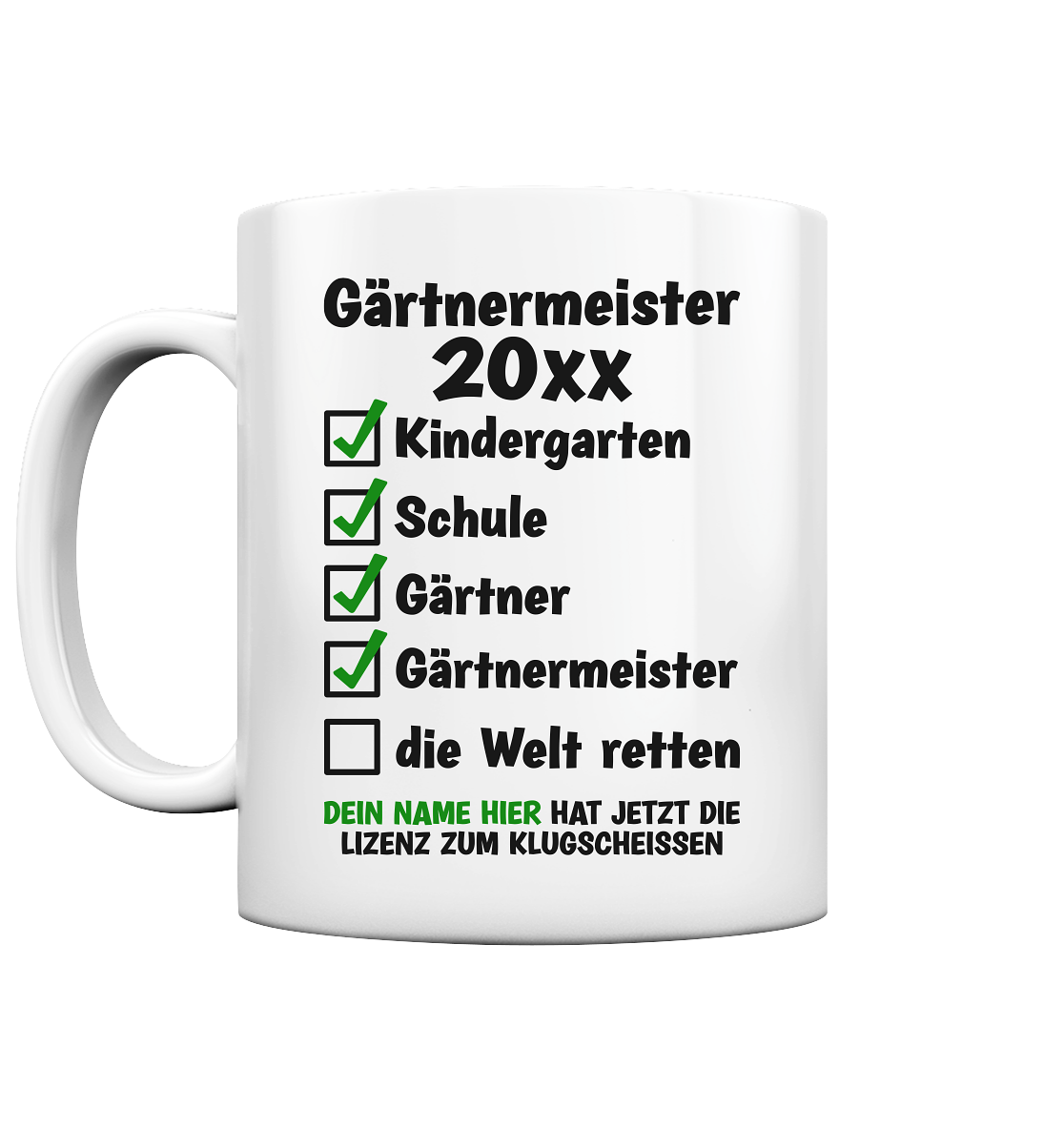 Gärtner Meisterprüfung bestanden | Geschenk Tasse 2