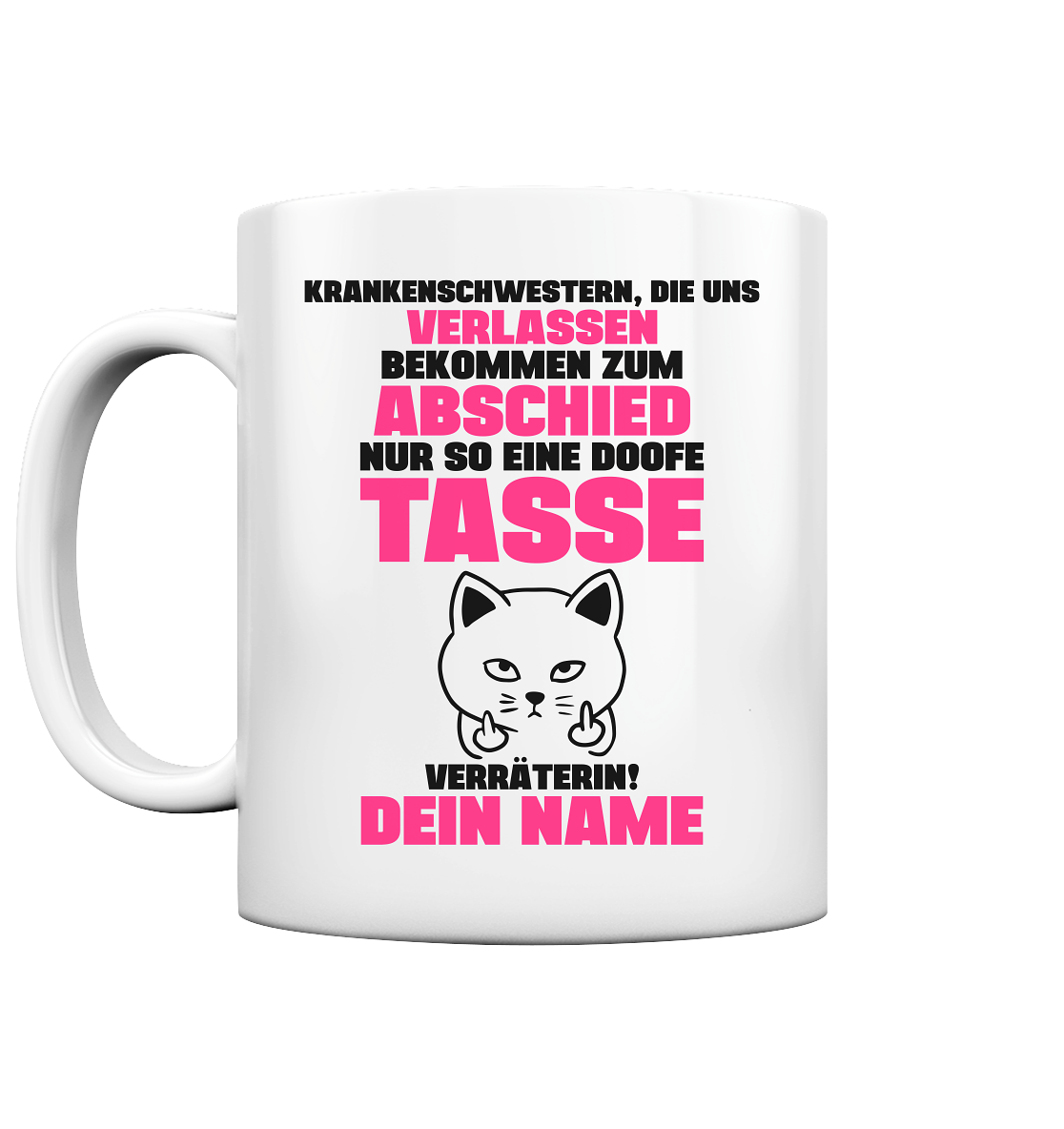 Abschiedsgeschenk Krankenschwester für Kollegin Tasse mit Namen