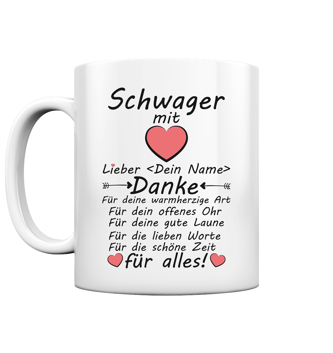 Danke Geschenk für Schwager - Personalisierte Tasse 2