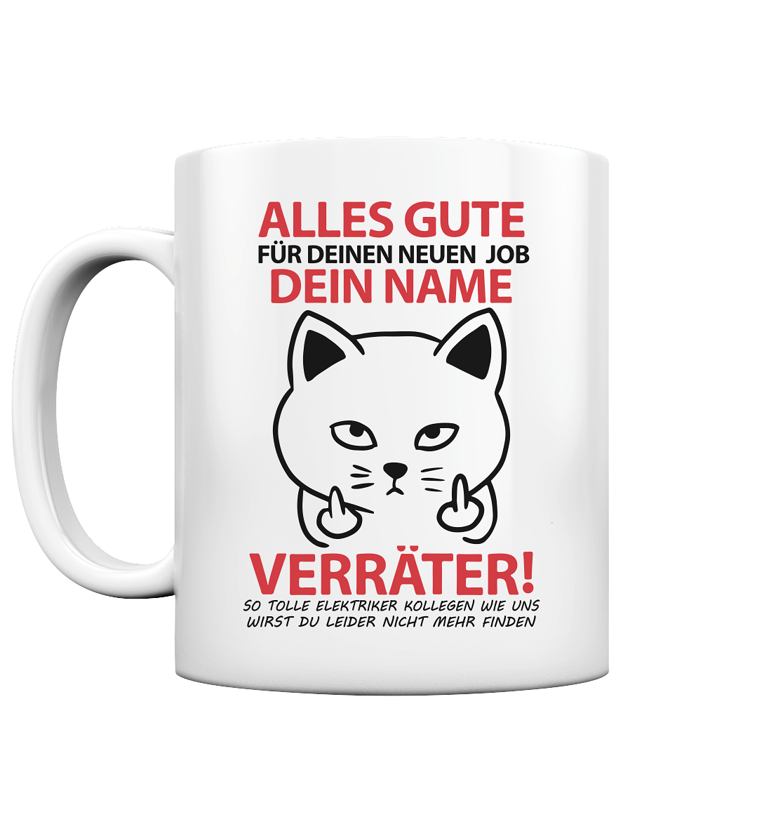 Abschiedsgeschenk Elektriker Personalisiert als Verabschiedungs Tasse 