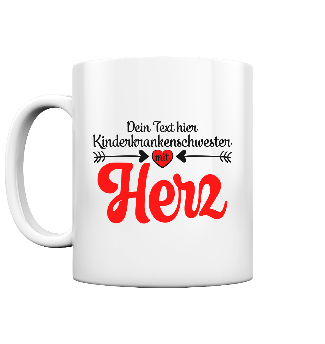 Kinderkrankenschwester Tasse Personalisiert mit Herz 