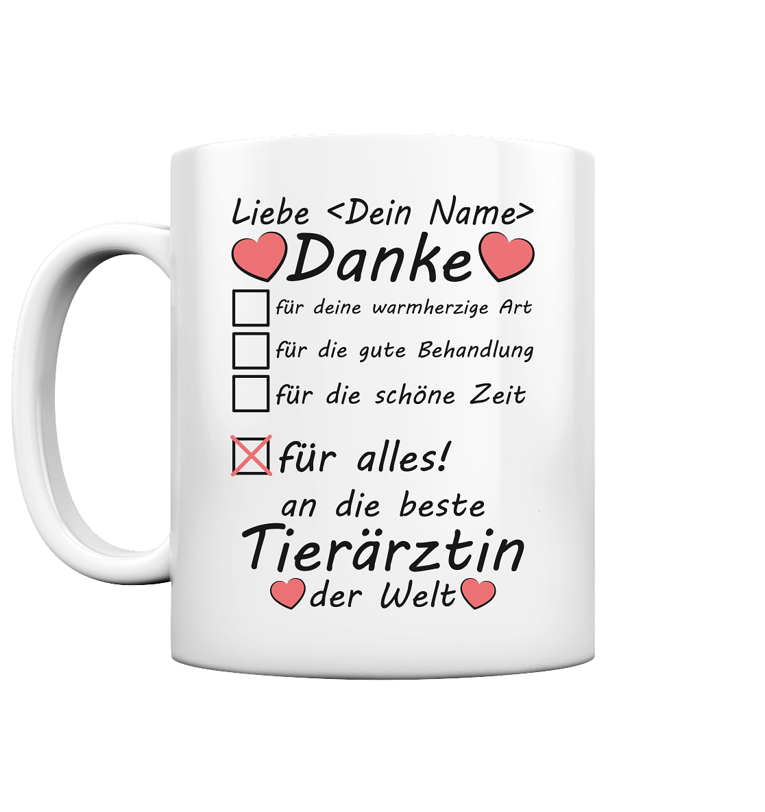 Beste Tierärztin | Danke sagen Geschenk Tasse 2