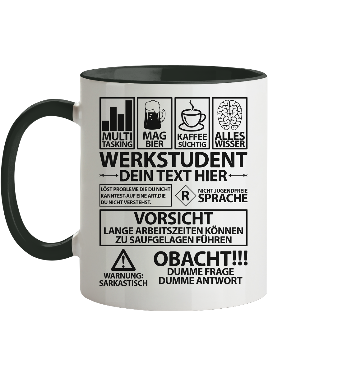 Abschiedsgeschenk Werkstudent Geschenk - Lustige Personalisierte Tasse 