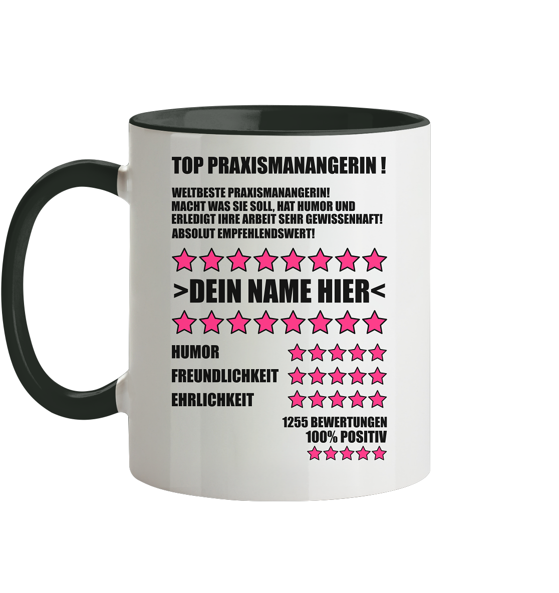 Praxismanagerin Bewertung Abschied  - Tasse zweifarbig