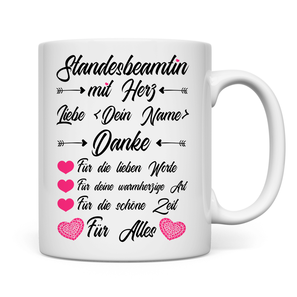 Danksagung Danke an die Standesbeamtin Geschenk