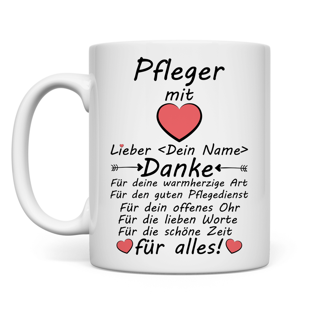 Danke Sagen für Pflegedienst | Geschenk Tasse Pfleger