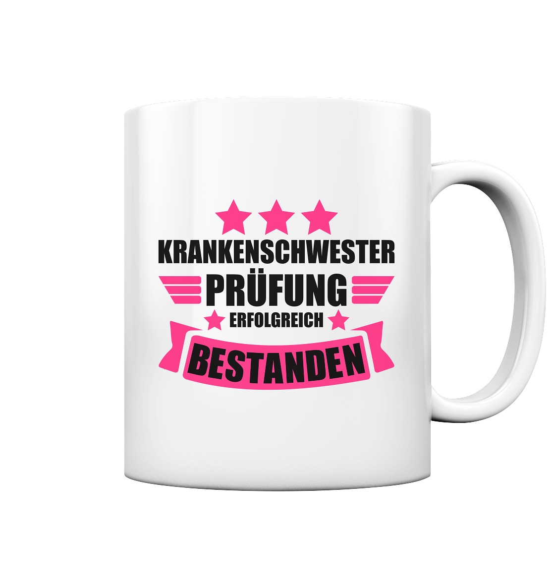 Geschenk zur Krankenschwester Ausbildung Examen Prüfung bestanden Tasse 