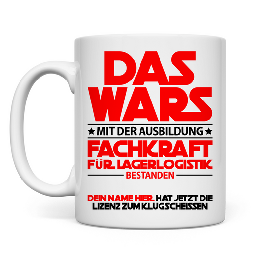 Fachkraft Für Lagerlogistik Ausbildung bestanden Tasse  Geschenk