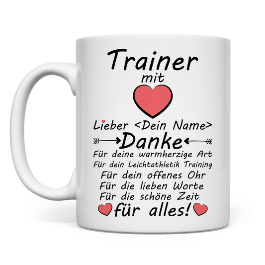 Leichtathletik Trainer | Danke sagen Geschenk Tasse