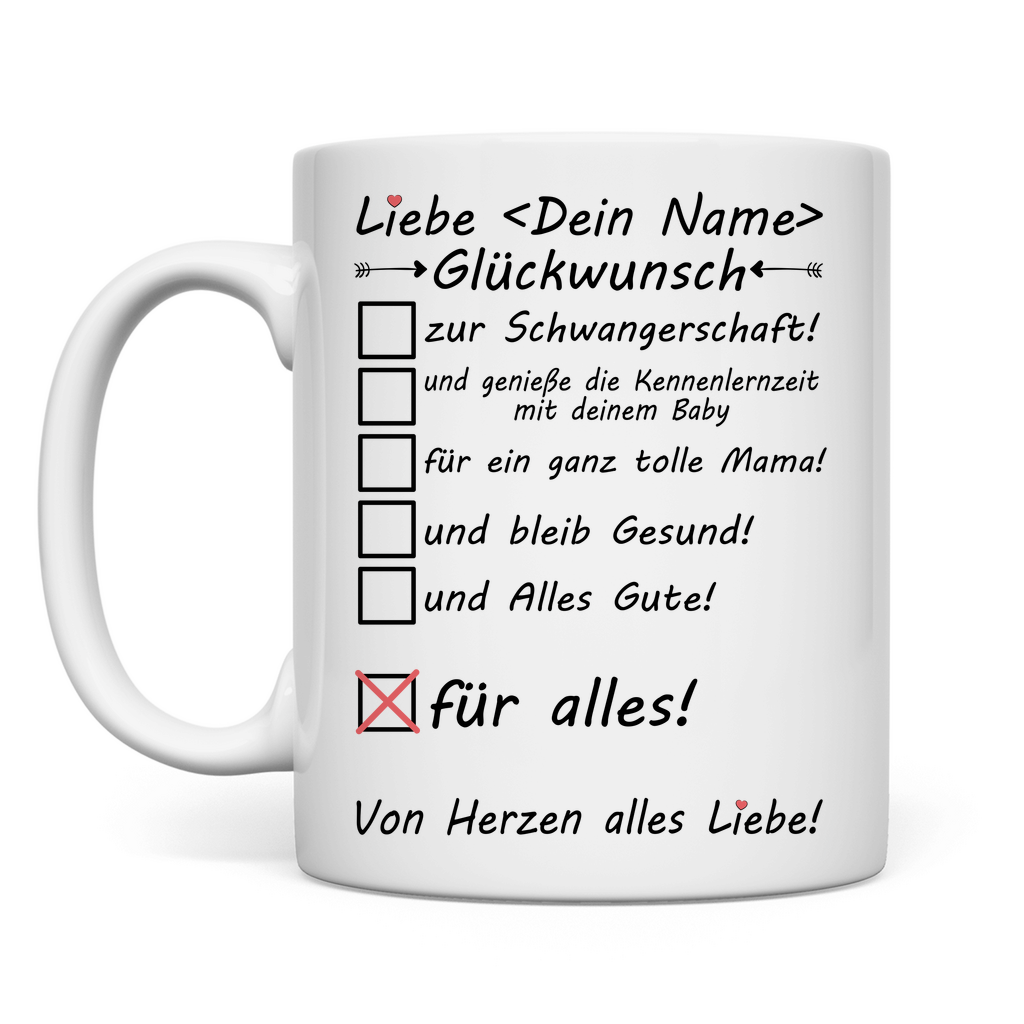 Glückwunsch zur Geburt | Junge | Geschenk  Tasse
