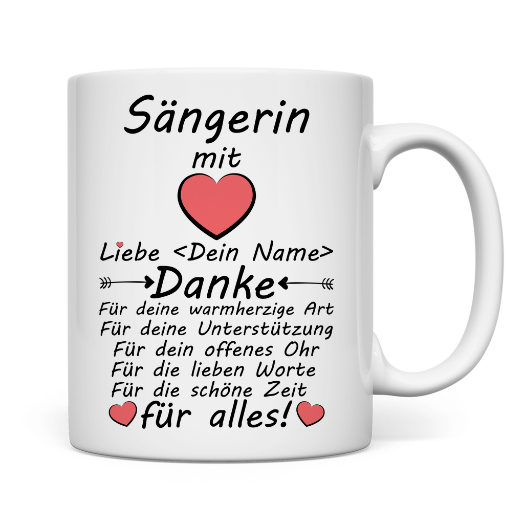 Sängerin Abschied | Danke sagen | Geschenk tasse 2