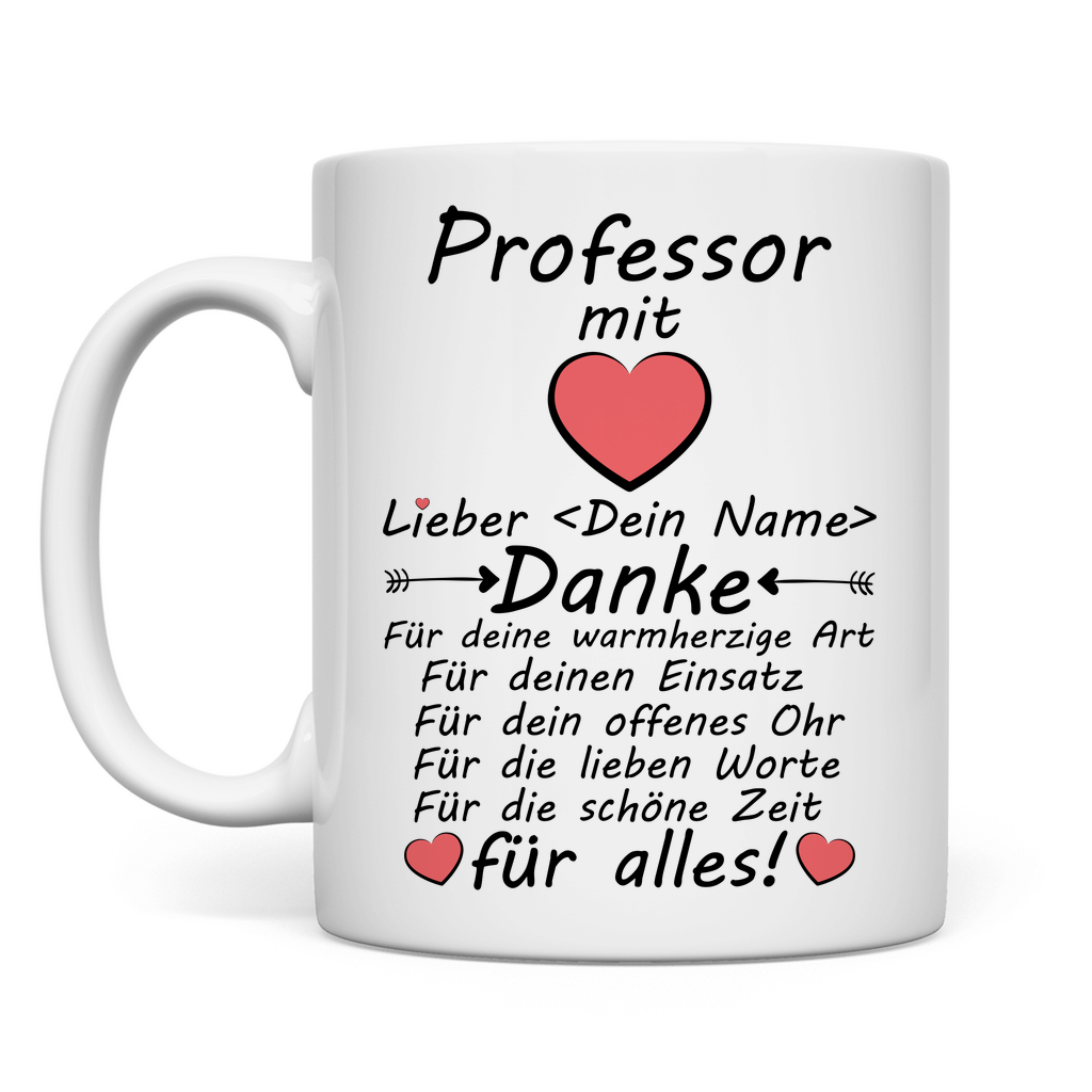 Danke sagen an Professor | Abschiedsgeschenk Tasse