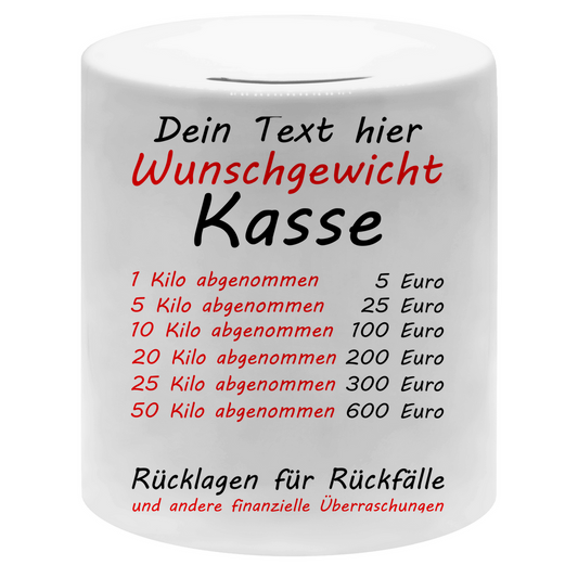 Leute die abnehmen wollen l Spardose