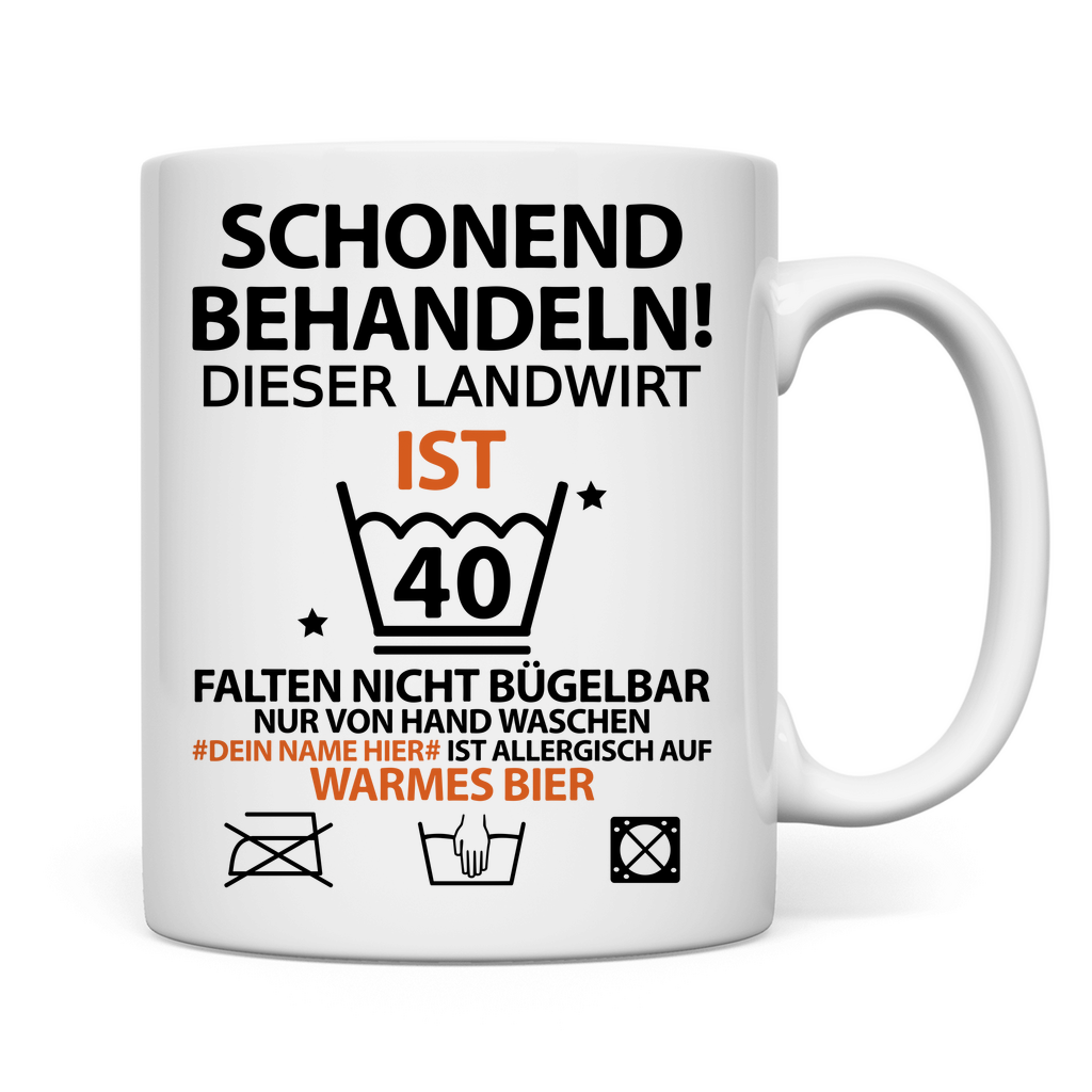 40. Geburtstag Landwirt | Geschenk | Personalisierung  Tasse 2