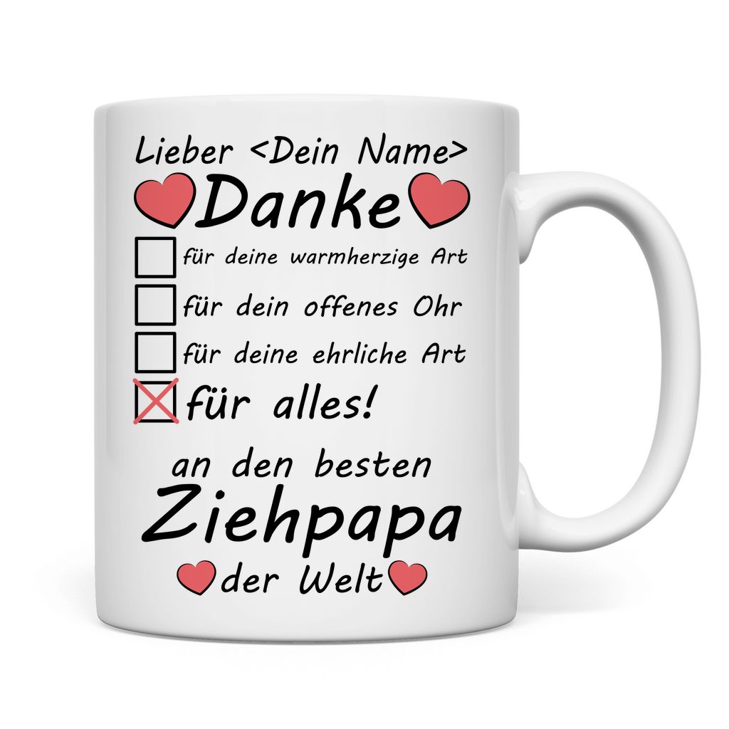 Bester Ziehpapa l Geschenk mit Namen  tasse 2
