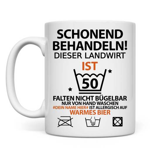 50. Geburtstag Landwirt | Geschenk mit Namen tasse