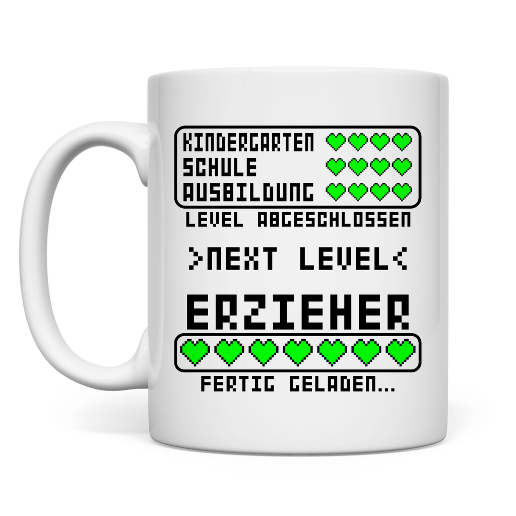 Erzieher Ausbildung Geschafft | Tasse  Geschenk Level abgeschlossen