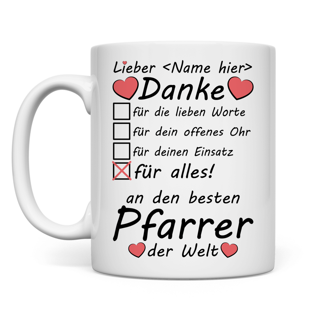 Danke an Katholischer Pfarrer | Abschied | Geschenk  Tasse