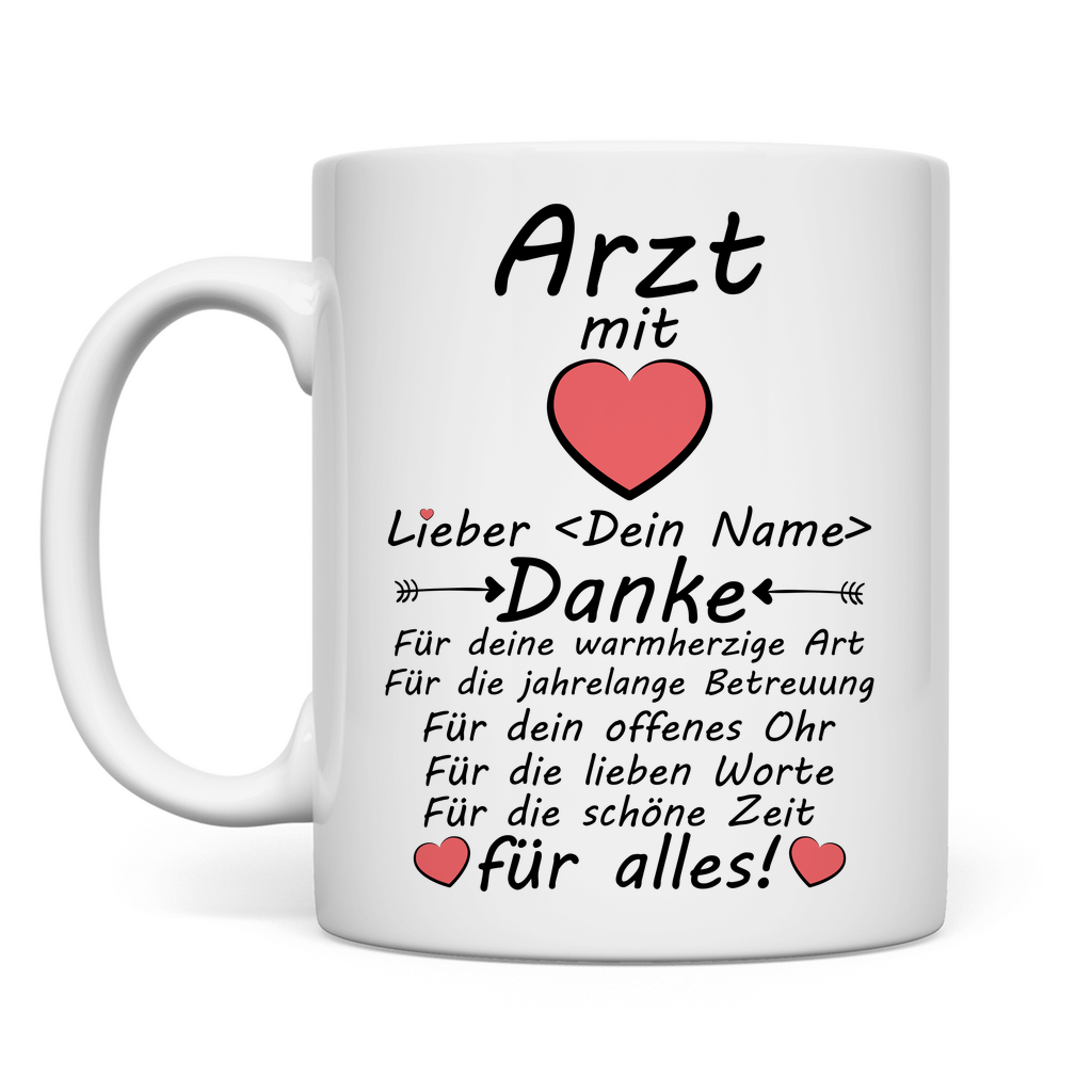 Danke für die jahrelange Betreuung | Arzt Tasse  Geschenk