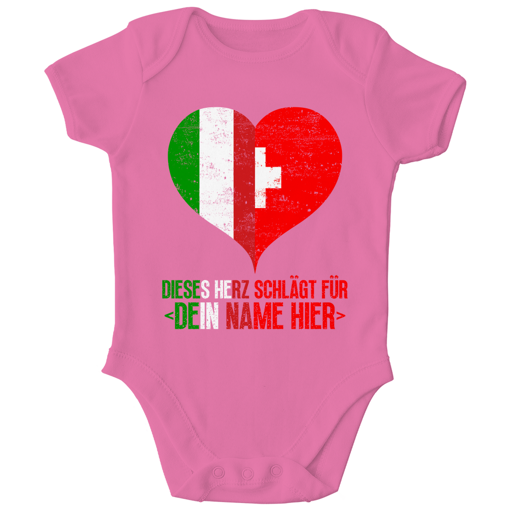 Schweiz Italien Flagge | mit Herz | Baby Body