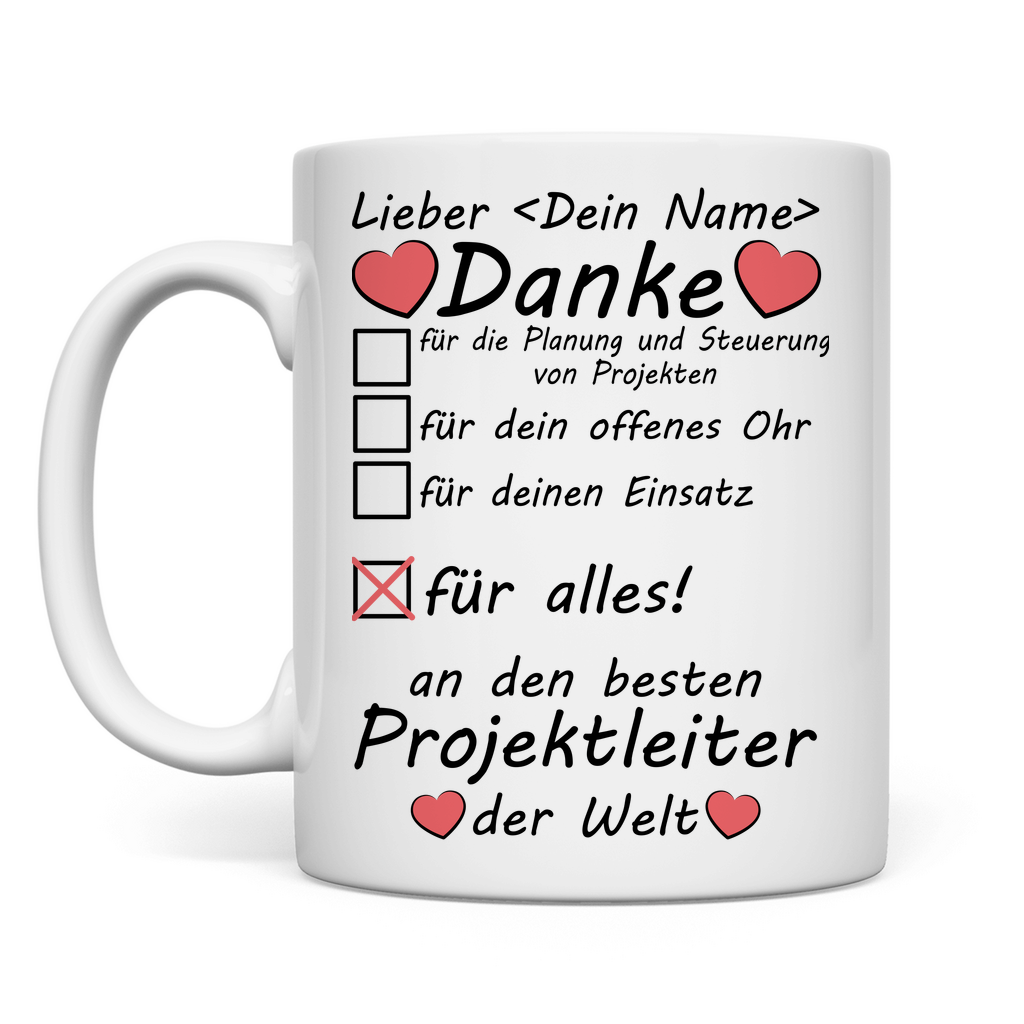 Projektleiter | Danke an | Abschied Geschenk  Tasse