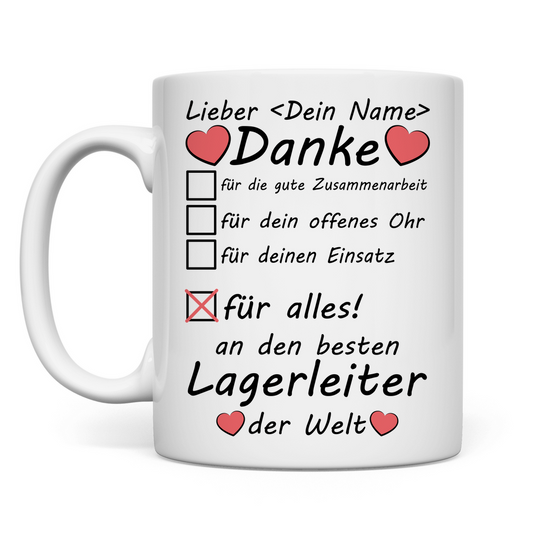 Bester Lagerleiter | Abschied | Tasse geschenk