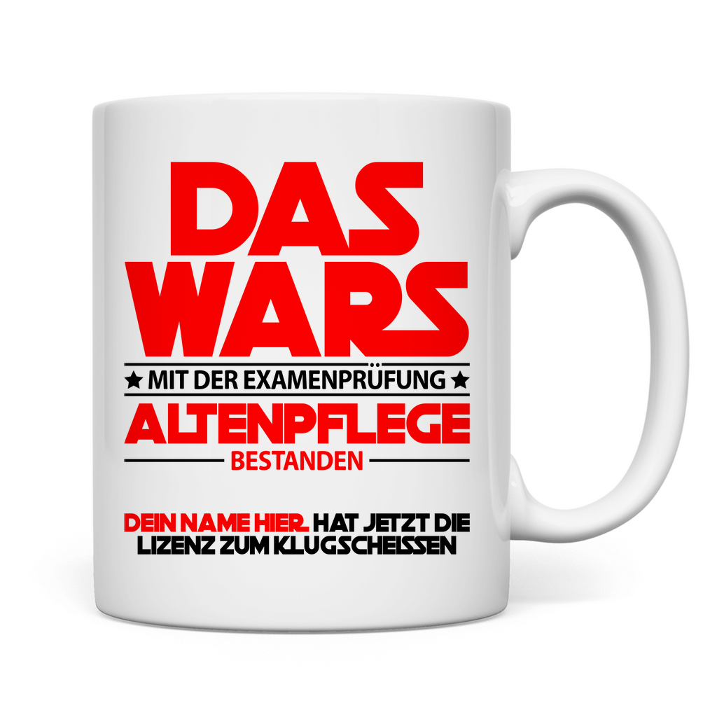 Altenpflege Examen | bestandene Prüfung | Geschenk tasse 2