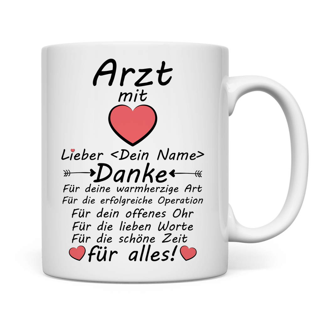 Danke Sagen nach Operation | Arzt Geschenk  Tasse  rückseite