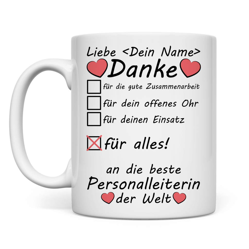 Personalleiterin | Danke sagen | Geschenk  Tasse
