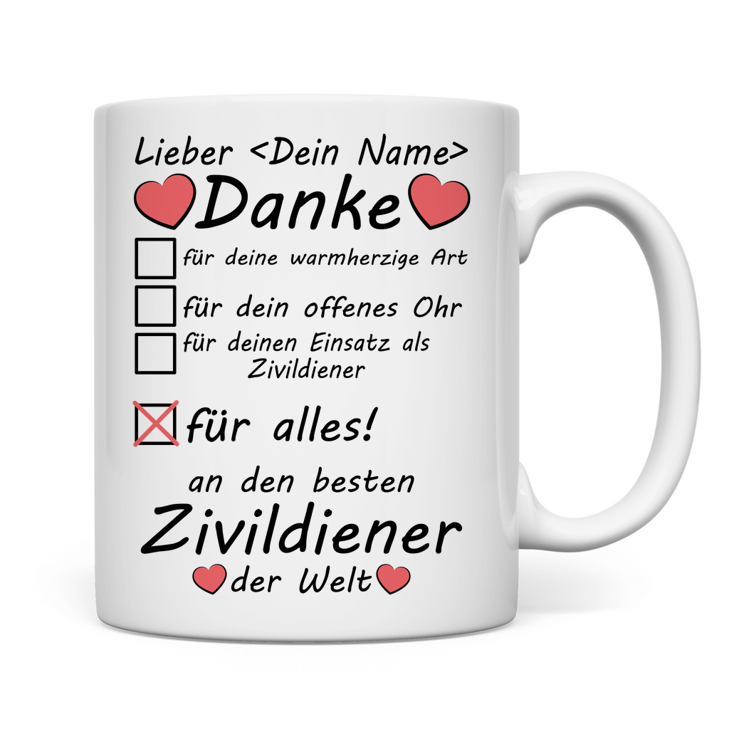 Bester Zivildiener | Zivildienst | Danke Tasse 2