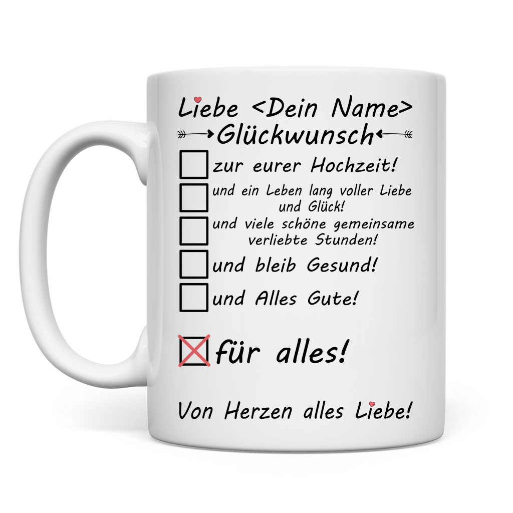 Standesamtliche Hochzeit | Kollegin | Geschenk Tasse