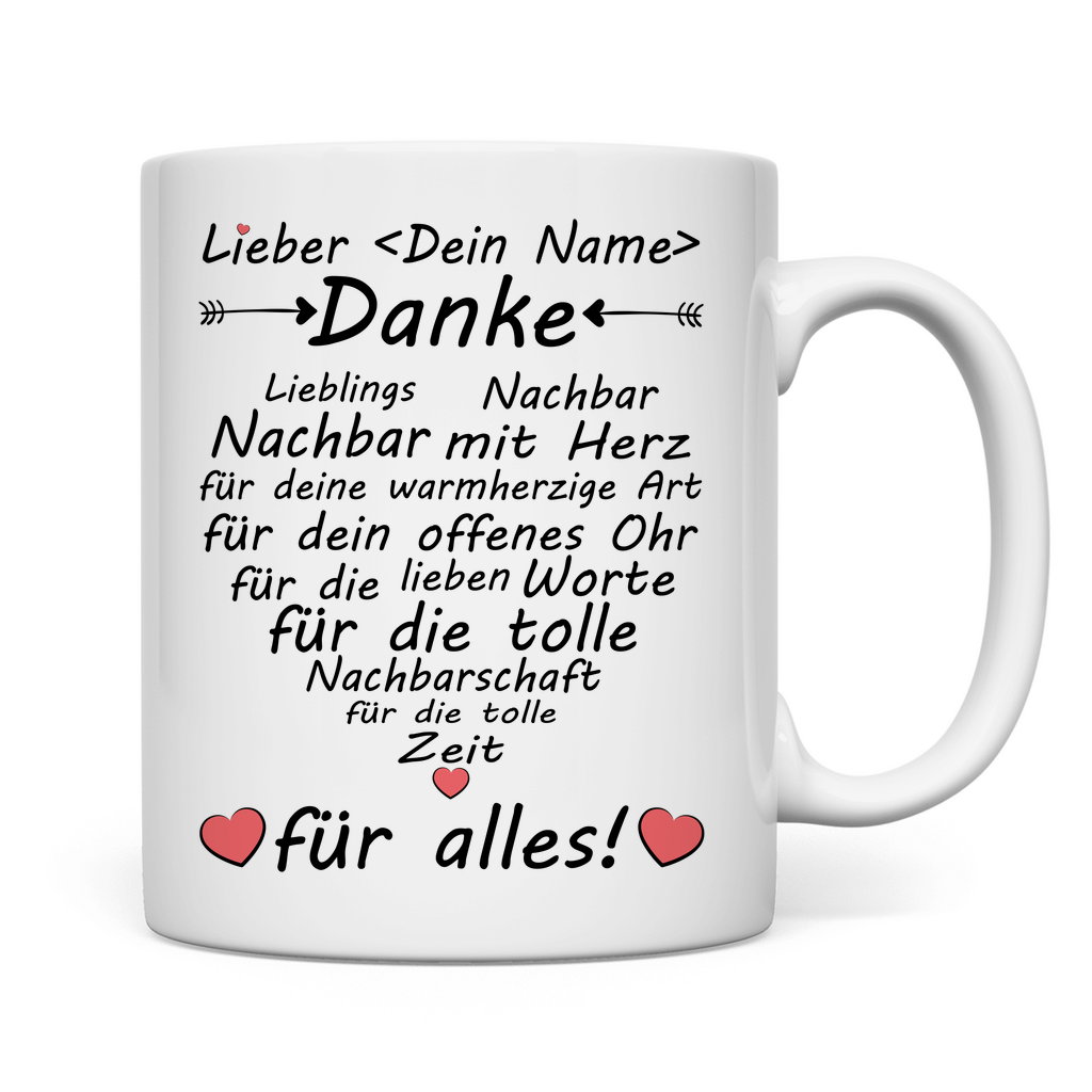 Nachbarn zieht ziehen Weg | Geschenk Tasse 2
