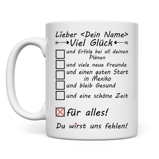 Mexiko Auswanderer | Geschenk | Personalisierbar  tasse