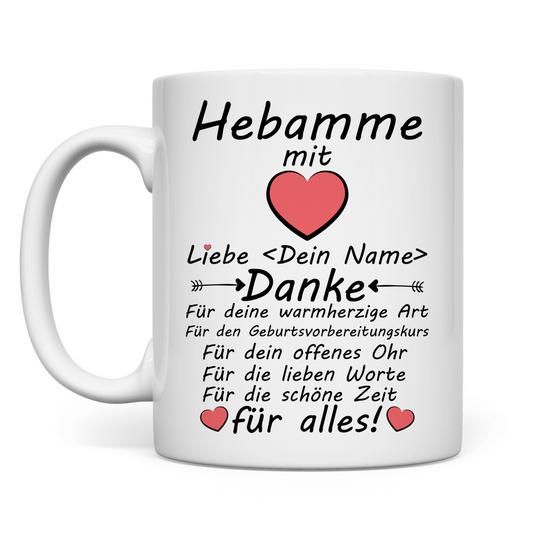 Geburtsvorbereitungskurs Hebamme | Geschenk Tasse