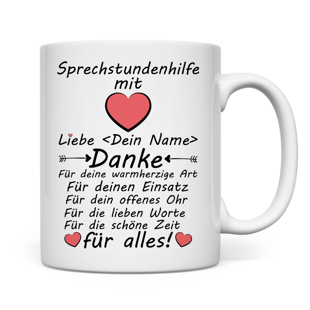 Danke Sagen an Sprechstundenhilfe | Geschenk Tasse rückseite