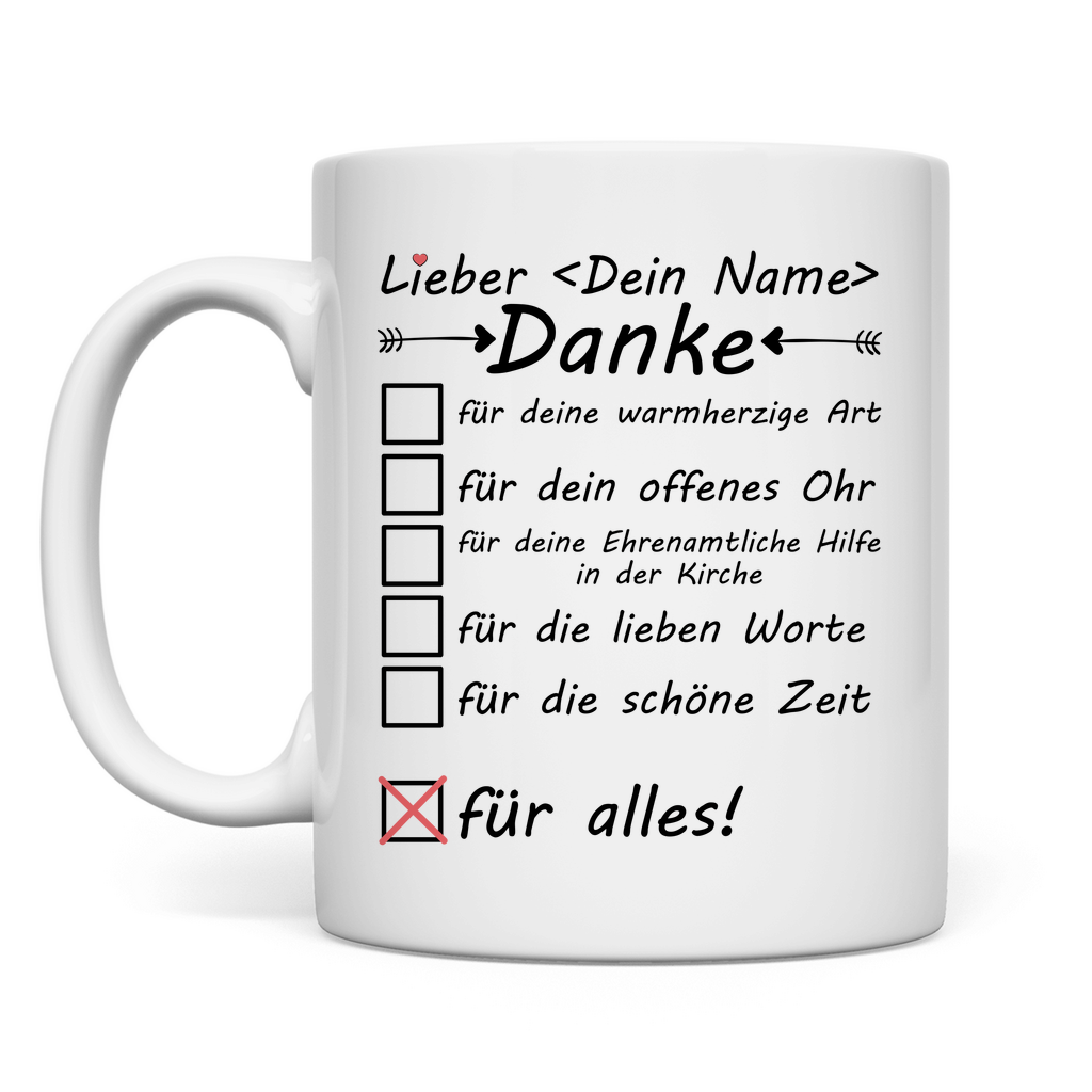 Dank an Ehrenamtliche | in der Kirche | Tasse  Mann Geschenk